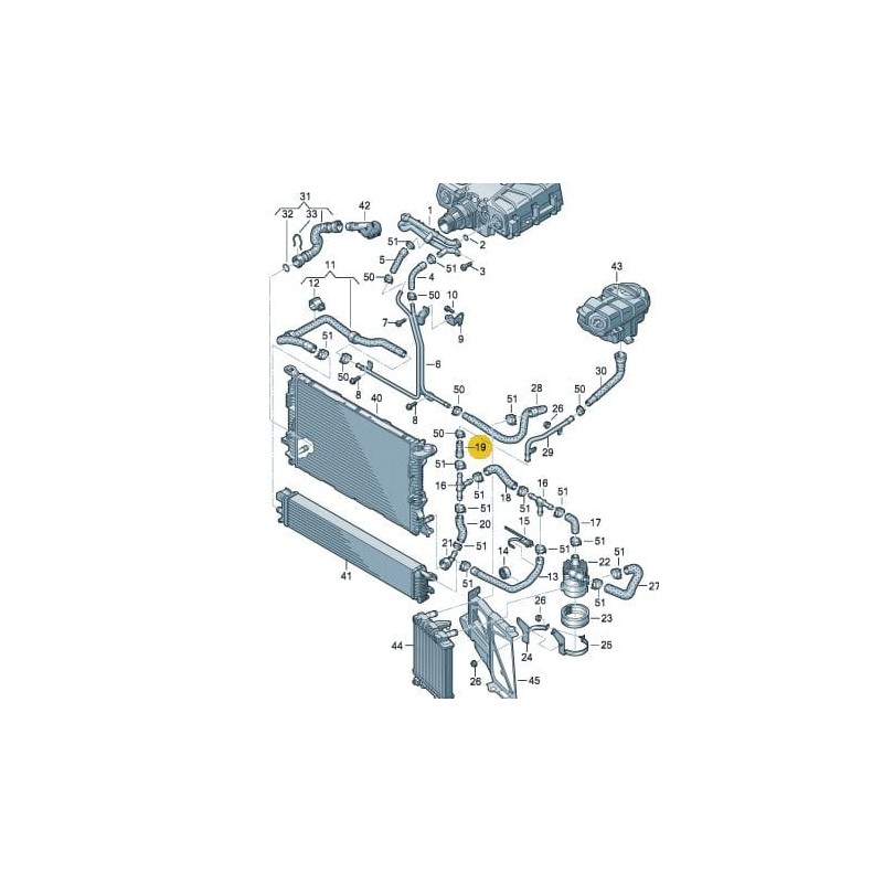 Durite d'eau de refroidissement gauche 3.0 TFSI Audi A6 A7