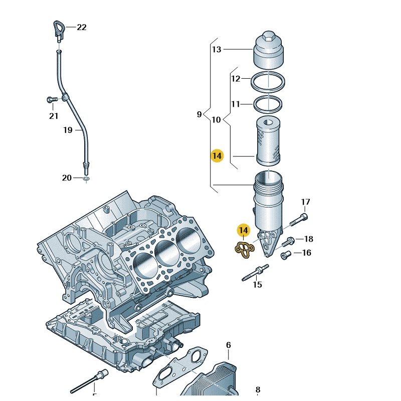 Joint de boîtier de filtre à huile 3.0 3.2 essence