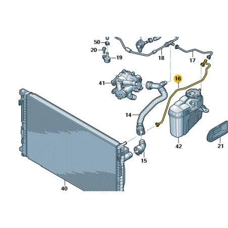 Durite de réservoir de trop-plein de liquide de refroidissement pour Audi A6 C8 A7 2019- Durite de réservoir de trop-plein de liquide de refroidissement pour Audi A6 C8 A7 2019-