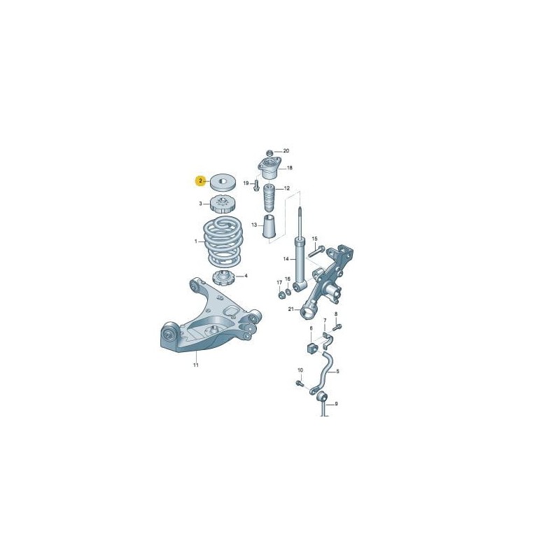 Distance de suspension arrière sous le ressort Audi A4 B6 B7 A6 Seat Exeo
