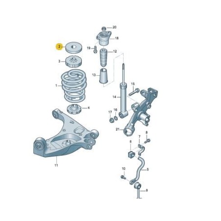 Distance de suspension arrière sous le ressort Audi A4 B6 B7 A6 Seat Exeo Distance de suspension arrière sous le ressort Audi A4 B6 B7 A6 Seat Exeo