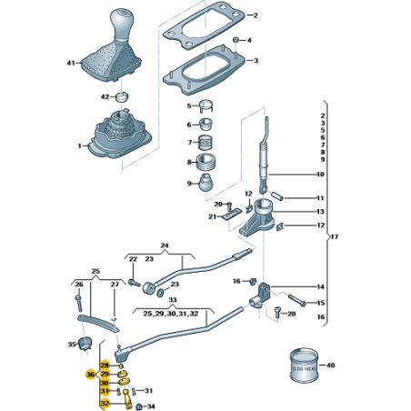 Kit de réparation pour levier de changement de vitesse Audi A4 B8 / A5 / A6 Kit de réparation pour levier de changement de vitesse Audi A4 B8 / A5 / A6
