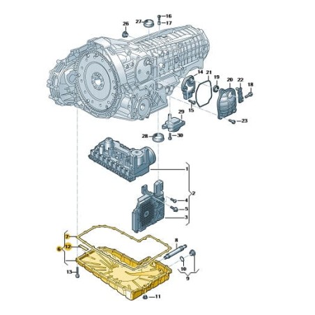 Carter d'huile de transmission S-tronic 7 vitesses Audi A4 A5 A6 A7 Q5 Carter d'huile de transmission S-tronic 7 vitesses Audi A4 A5 A6 A7 Q5