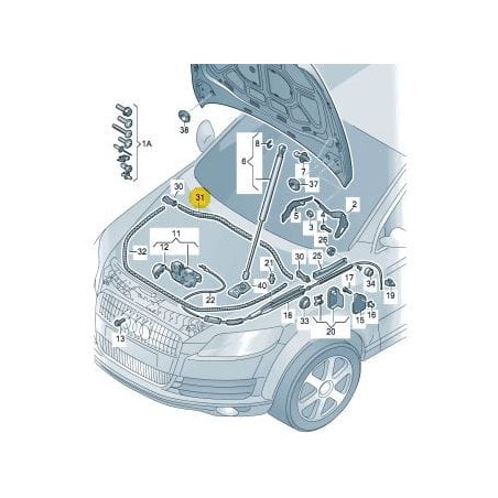 Joint de bac à eau AUDI Q7 2007-2015 Joint de bac à eau AUDI Q7 2007-2015