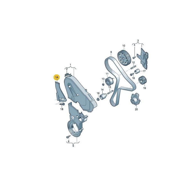 Cache de courroie de distribution 1.6 2.0 TDI VW AUDI SEAT SKODA