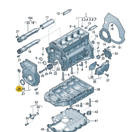 Bouchon de carter de distribution 1.8 2.0 TSI TFSI Bouchon de carter de distribution 1.8 2.0 TSI TFSI