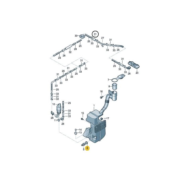 Joint de capteur de niveau de liquide lave-glace