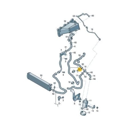 Durite de liquide de refroidissement 2.0 TDI Audi A4 A5 2016- Durite de liquide de refroidissement 2.0 TDI Audi A4 A5 2016-