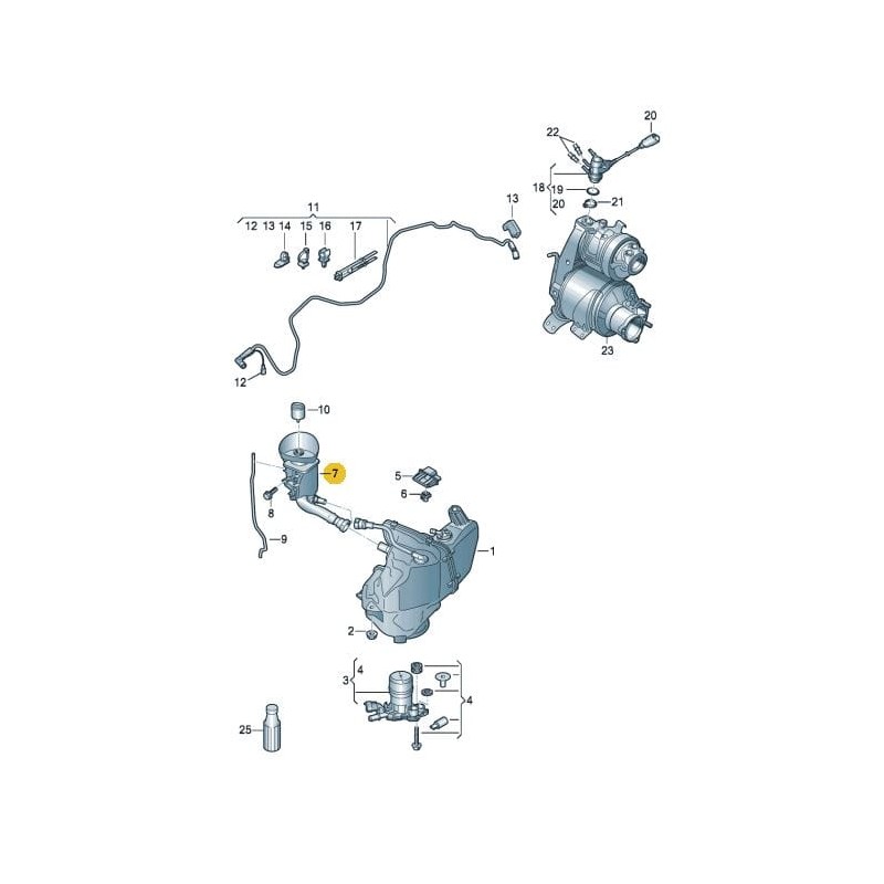 Col de remplissage réservoir Adblue VW Caddy 2016-2020