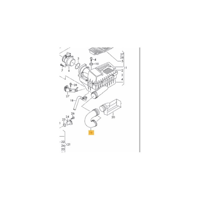 Durite de conduit d'air SEAT Alhambra VW Sharan Tiguan