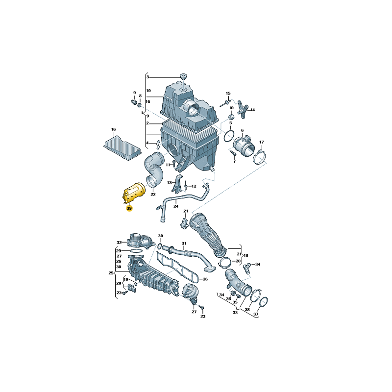 Tuyau d'admission d'air VW Transporter T6