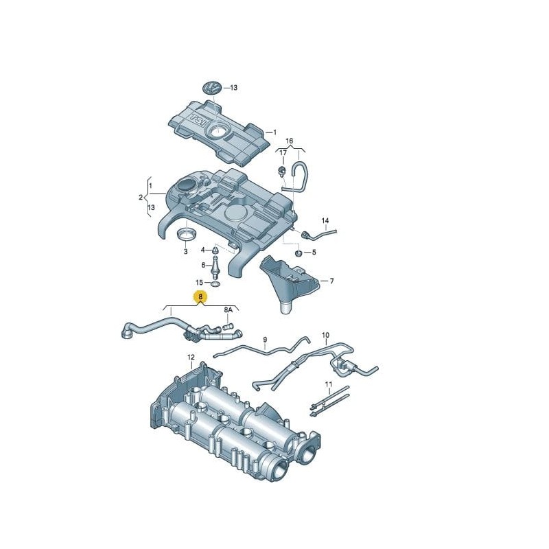 Durite de ventilation 1.4 TSI BMY BLG VW