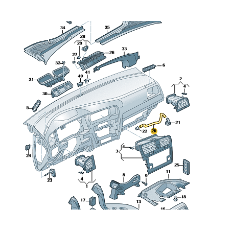Durite d'admission d'air d'habitacle VW Arteon Golf VII Passat B8 Touran Durite d'admission d'air d'habitacle VW Arteon Golf VII Passat B8 Touran