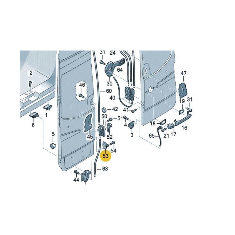 Gâche de serrure de porte VW Crafter 2006-2016