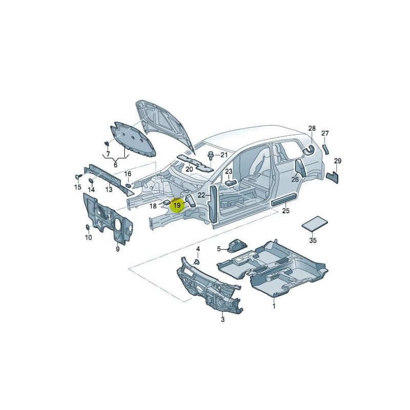 Isolation d'aile avant VW GOLF VII 2013-2020