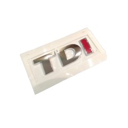 Emblème badge de coffre arrière TDI chrome rouge VW Caddy T5 T6 Tiguan Golf Plus