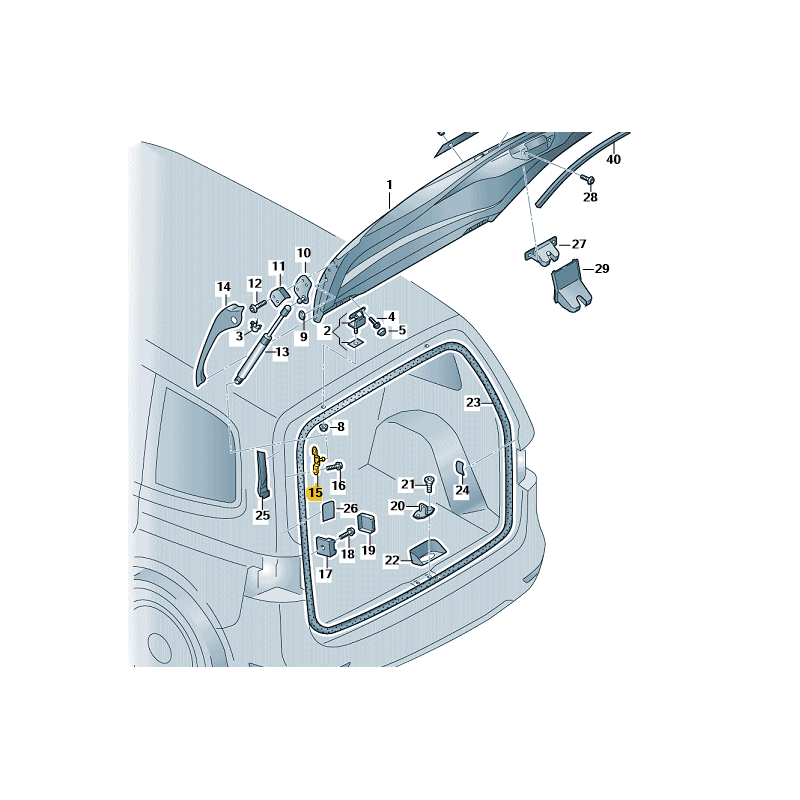 Support de montage structure électrique hayon VW Sharna Seat Alhambra