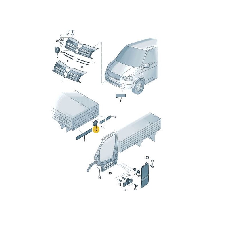 Emblème arrière VW T5