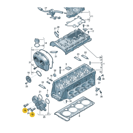 Soupape de contrôle d'arbre à cames 2.0 TSI TFSI VW AUDI SEAT SKODA