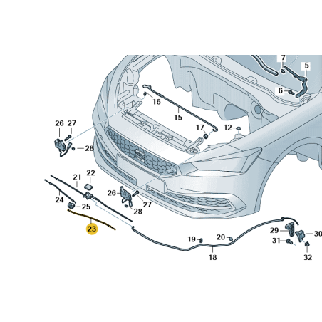 Câble de verrouillage capot Seat Leon IV 2020-