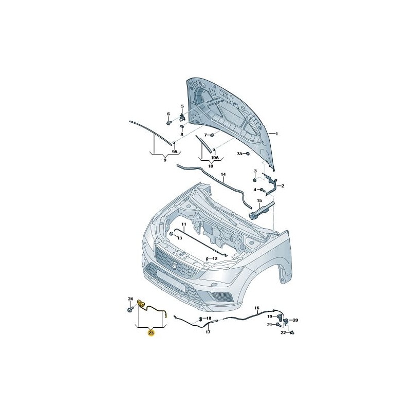 Serrure de capot avant SEAT ATECA