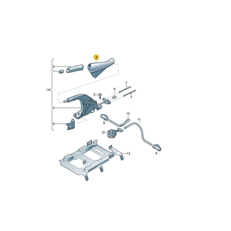 Cache levier de frein à main SEAT LEON III 2013-2016