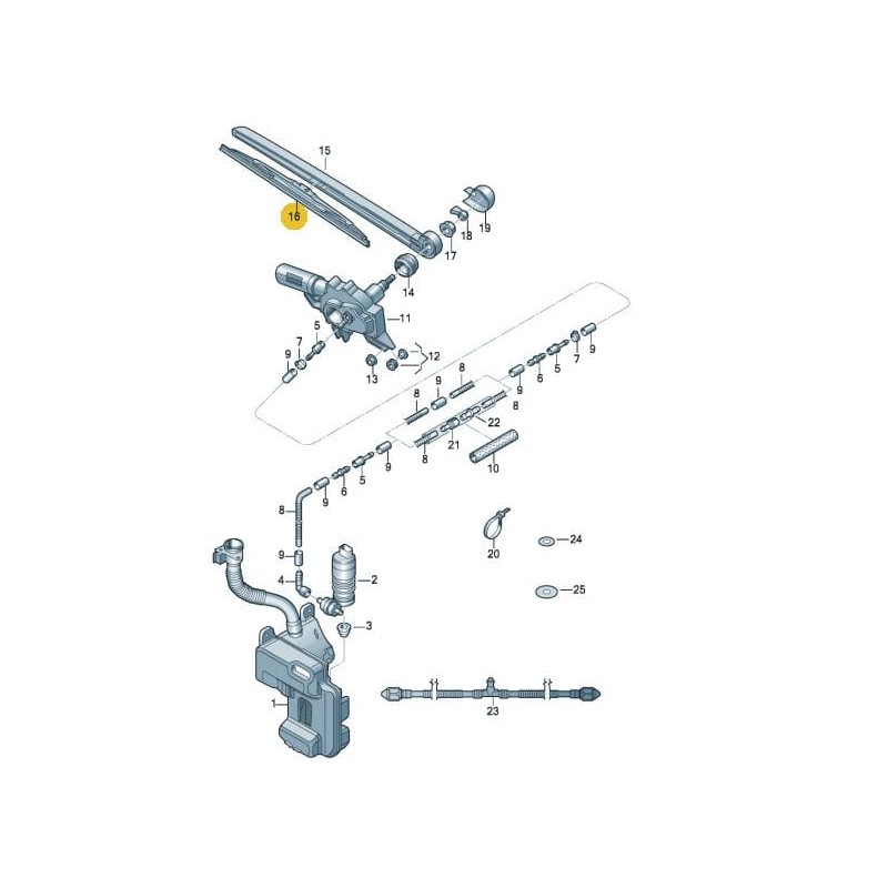 Balai d'essuie-glace arrière Skoda Octavia III Combi 2013-2020
