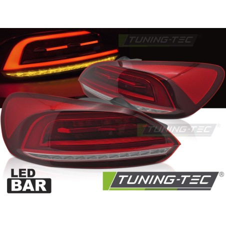 Feux arrière LED BAR rouges compatibles VW Scirocco III 08-14