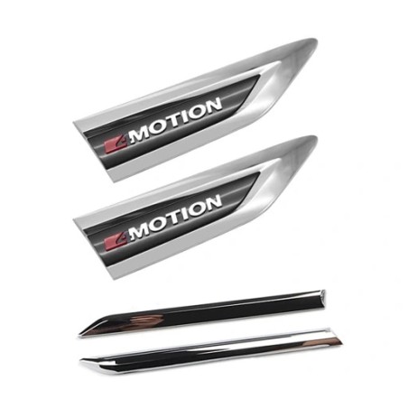 Ensemble d'Emblèmes Originaux VW Tiguan II MQB 4Motion pour Ailes Gauche et Droite Ensemble d'Emblèmes Originaux VW Tiguan II MQB 4Motion pour Ailes Gauche et Droite