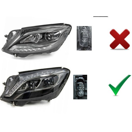 FULL LED HEADLIGHTS BLACK fits MERCEDES W222 13-17