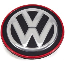 Cache moyeu Volkswagen VW chromé/rouge pour jante en alliage 5G0601171BLYC