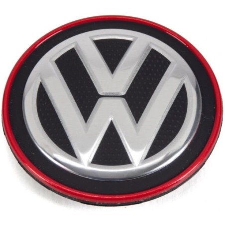 Cache moyeu Volkswagen VW chromé/rouge pour jante en alliage 5G0601171BLYC