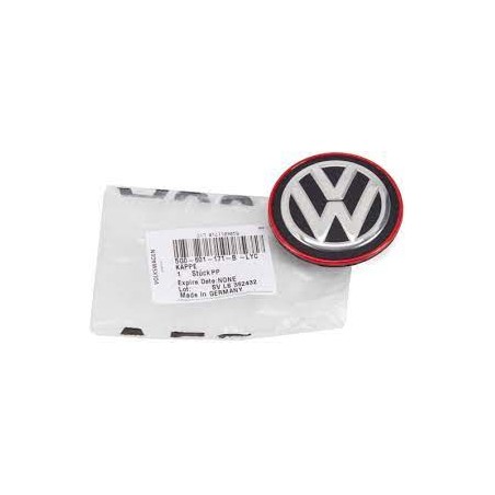 Cache moyeu Volkswagen VW chromé/rouge pour jante en alliage 5G0601171BLYC