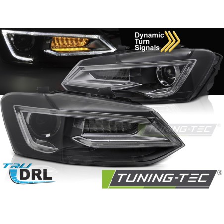 HEADLIGHTS BLACK LED fits VW POLO V 9-17 HEADLIGHTS BLACK LED fits VW POLO V 9-17