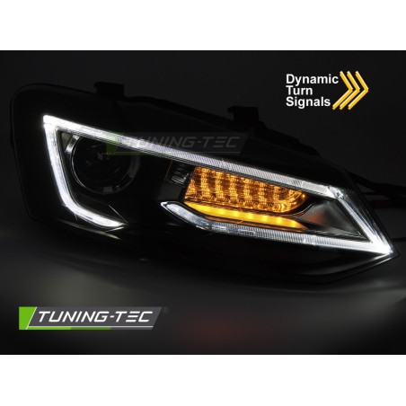 HEADLIGHTS BLACK LED fits VW POLO V 9-17 HEADLIGHTS BLACK LED fits VW POLO V 9-17