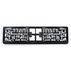 Porte-plaque synthétique 'Click' 52x11cm Noir