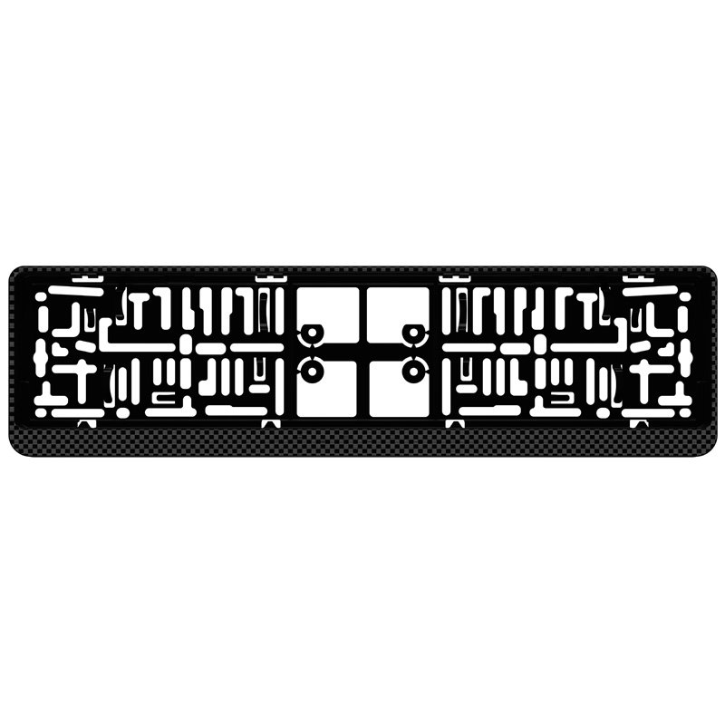 Porte-plaque synthétique 'Click' 52x11cm Look-Carboné