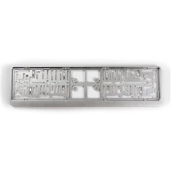 Porte-plaque synthétique 'Click' 52x11cm Argent