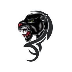 Autocollant Panther + Tribal small - 12x18cm
