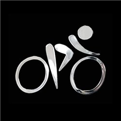 Autocollant Nickel 'Cyclist' - 55x41mm