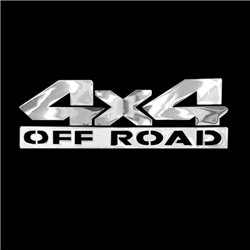 Autocollant Nickel '4x4 OFF ROAD' - XL - 120x38mm