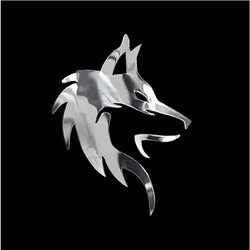Autocollant Nickel 'Fox head' - 56x70mm
