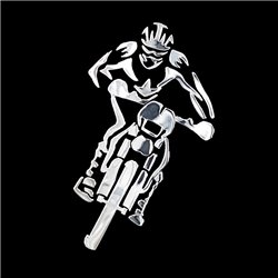 Autocollant Nickel 'Moto' - 42x70mm