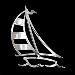 Autocollant Nickel 'Sailboat' - 65x70mm