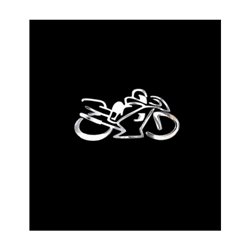 Autocollant Nickel 'Motorcyclist' - 75x40mm