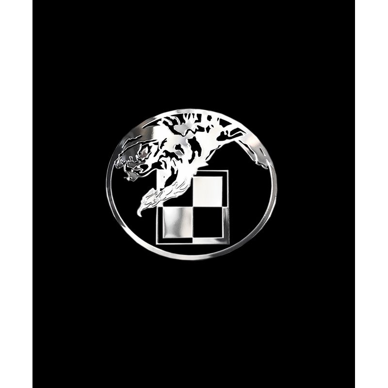 Autocollant Nickel 'Chequer with an eagle' - 50x55mm