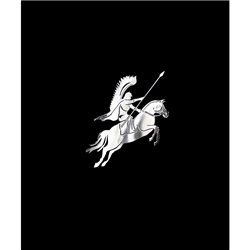 Autocollant Nickel 'Polish husar on horseback' - 60x60mm