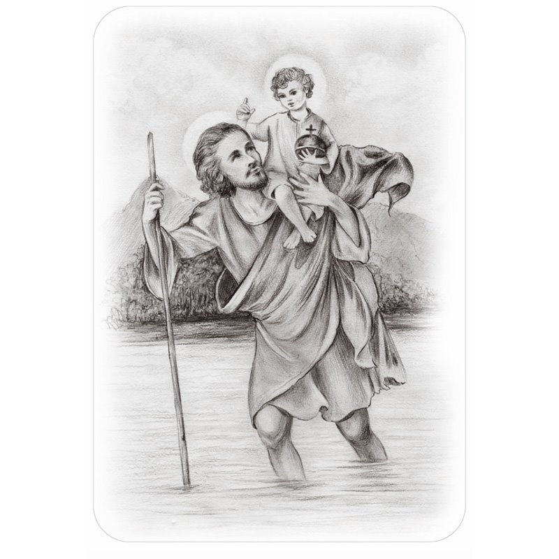 Autocollant AutoTattoo St.Christopher - 33x47,5cm