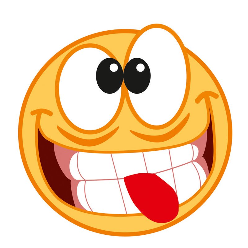 Autocollant AutoTattoo Funny Smiley - 8,5x8,5cm