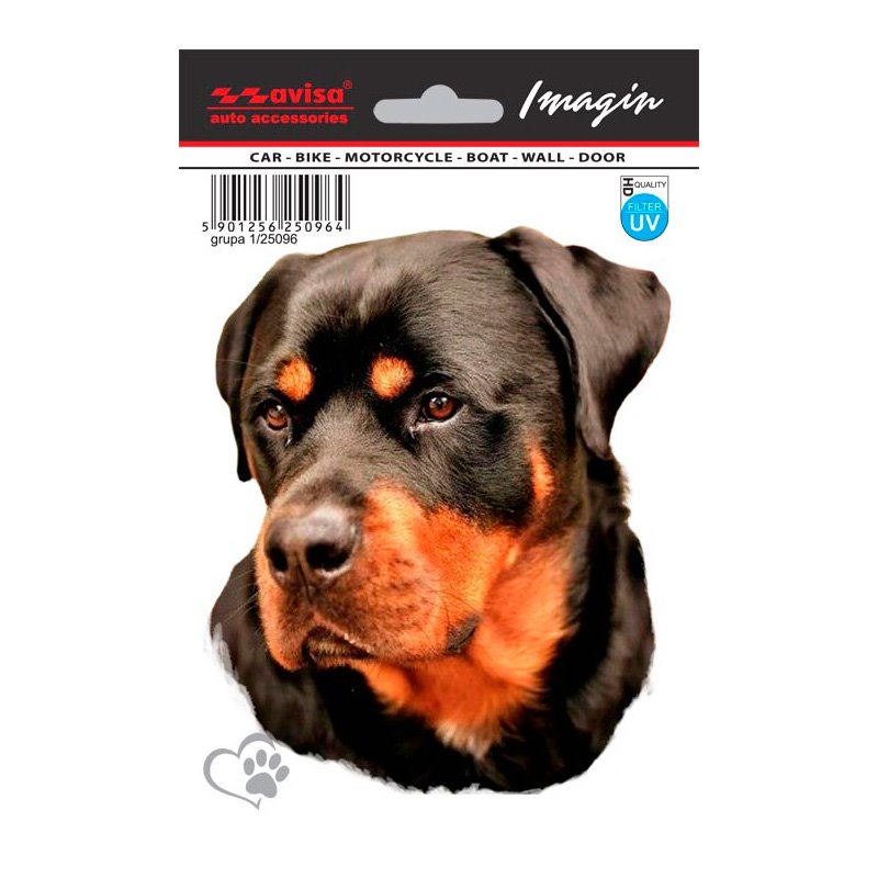 Autocollant AutoTattoo Rottweiler - 13,5x11cm